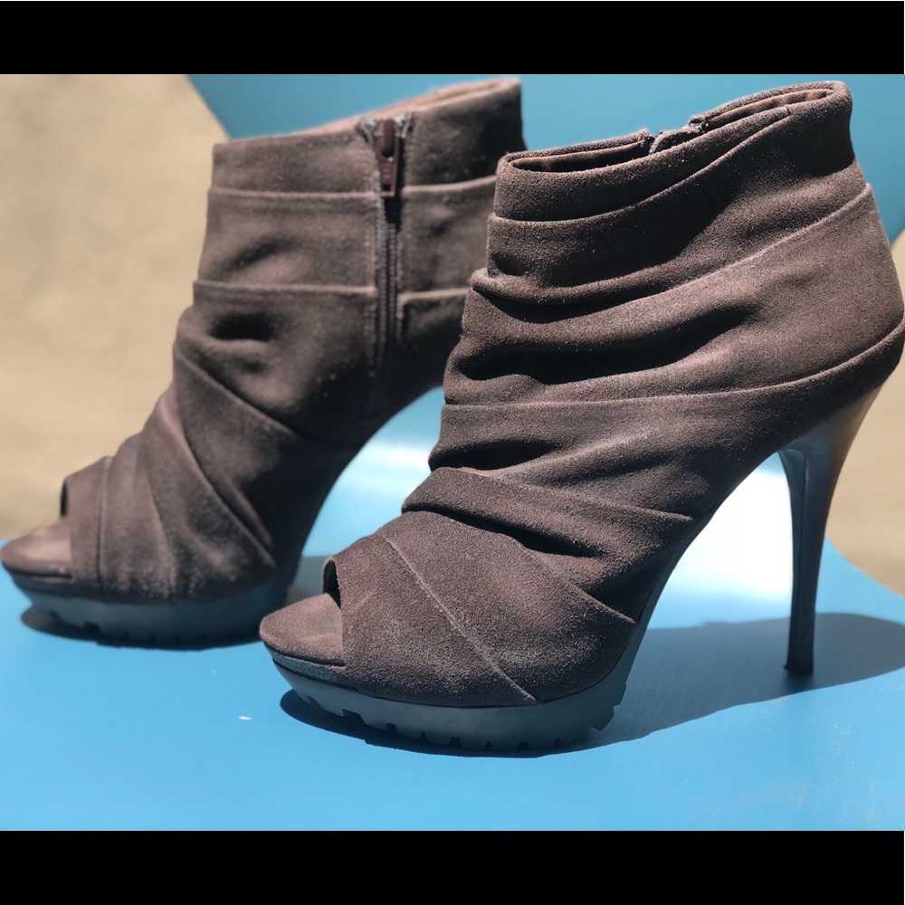 Miss Sixty Jaiden 2 Suede Peep Toe Bootie